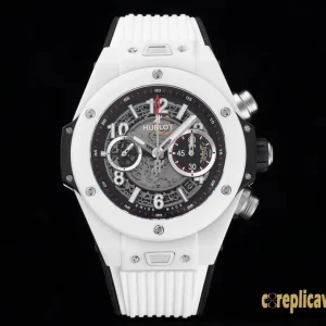 Replica Watches Hublot Big Bang 45mm Black Dial Mens Swiss Automatic Rubber Strap 1:1 Clone Watch