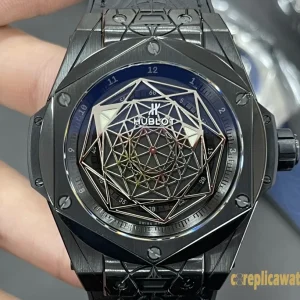 Replica Watches Hublot Big Bang 45mm Blue Dial Mens Swiss Automatic Metal Bracelet 1:1 Clone Watch
