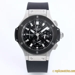 Replica Watches Hublot Big Bang 44mm Black Dial Mens Swiss Automatic Rubber Strap 1:1 Clone Watch