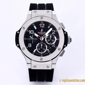 Replica Watches Hublot Big Bang 44mm Black Dial Mens Swiss Automatic Rubber Strap 1:1 Clone Watch