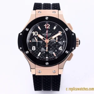 Replica Watches Hublot Big Bang 44mm Black Dial Mens Swiss Automatic Rubber Strap 1:1 Clone Watch