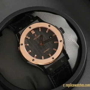 Replica Watches Hublot Classic Fusion 45mm Brown Dial Mens Swiss Automatic Metal Bracelet 1:1 Clone Watch