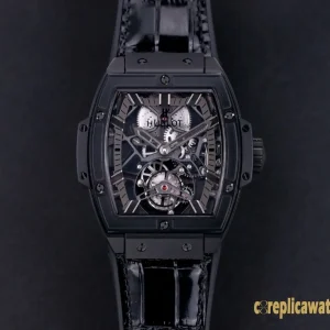 Replica Watches Hublot MP06 45mm Skeleton Dial Mens Swiss Automatic Leather Strap 1:1 Clone Watch