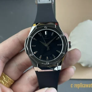 Replica Watches Hublot Spirit of Big Bang 42mm Black Dial Mens Swiss Automatic Rubber Strap 1:1 Clone Watch