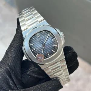 Replica Watches Patek Philippe Nautilus 40mm Blue Dial Men Swiss Automatic Movement Metal Bracelet 1:1 Clone Watch