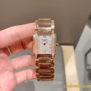 Replica Watches Patek Philippe Twenty Four 26mm Cream Dial Women Swiss Automatic Movement Metal Bracelet 1:1 Clone Watch