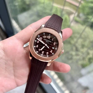 Replica Watches Patek Philippe Aquanaut 42mm Black Dial Men Swiss Automatic Movement Rubber Strap 1:1 Clone Watch