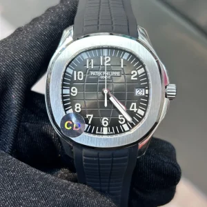 Replica Watches Patek Philippe Aquanaut 42mm Black Dial Men Swiss Automatic Movement Rubber Strap 1:1 Clone Watch