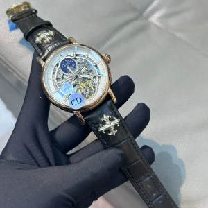 Replica Watches Patek Philippe Grand Complications 42 mm Blue Dial Men Swiss Automatic Movement Leather Strap 1:1 Clone Watch