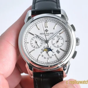 Replica Watches Patek Philippe Grand Complications 42 mm White Dial Men Swiss Automatic Movement Leather Strap 1:1 Clone Watch