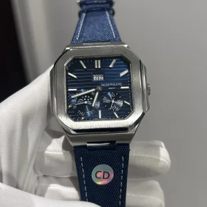 Replica Watches Patek Philippe Nautilus 42 mm Blue Dial Men Swiss Automatic Movement Rubber Strap 1:1 Clone Watch
