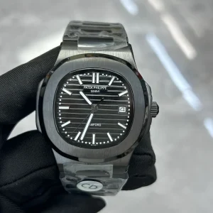 Replica Watches Patek Philippe Nautilus 42 mm Black Dial Men Swiss Automatic Movement Metal Bracelet 1:1 Clone Watch