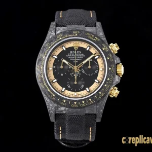 Replica Watches Rolex Daytona 40mm Black Dial Men Swiss Automatic Movement Rubber Strap 1:1 Clone Watch