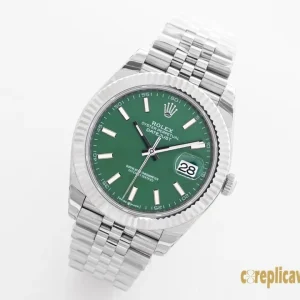 Replica Watches Rolex Datejust 41mm Olive Green Men Swiss Automatic Movement Metal bracelet 1:1 Clone Watch