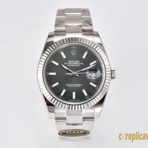 Replica Watches Rolex Datejust 41mm Olive Green Men Swiss Automatic Movement Metal bracelet 1:1 Clone Watch