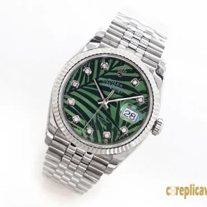 Replica Watches Rolex Datejust 41 Green Palm Dial Men Swiss Automatic Movement Metal bracelet 1:1 Clone Watch