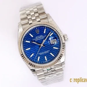 Replica Watches Rolex Datejust 36 Blue Dial Men Swiss Automatic Movement Metal Bracelet 1:1 Clone Watch