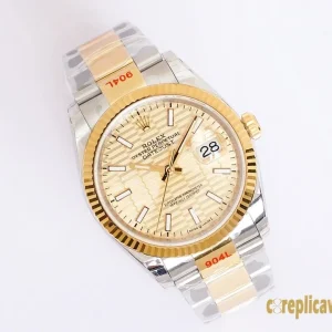 Replica Watches Rolex Datejust 36 Gold Dial Men Swiss Automatic Movement Metal bracelet 1:1 Clone Watch
