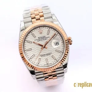 Replica Watches Rolex Datejust 36 Silver Dial Men Swiss Automatic Movement Metal bracelet 1:1 Clone Watch