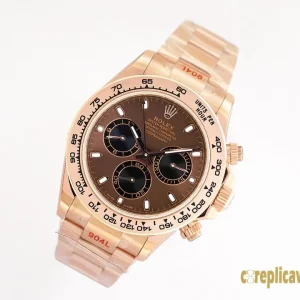 Replica Watches Rolex Daytona 40mm Brown Dial Men Swiss Automatic Movement Metal bracelet 1:1 Clone Watch