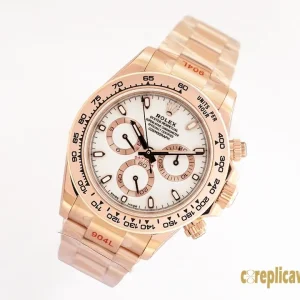 Replica Watches Rolex Daytona 40mm Champagne Dial Men Swiss Automatic Movement Metal bracelet 1:1 Clone Watch