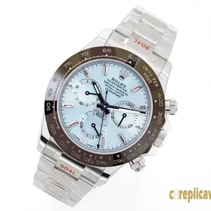 Replica Watches Rolex Daytona 40mm Ice Blue Men Swiss Automatic Movement Metal bracelet 1:1 Clone Watch