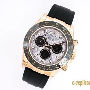 Replica Watches Rolex Daytona 40mm Silver Dial Mens Swiss Automatic Movement Rubber Strap 1:1 Clone Watch