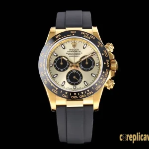 Replica Watches Rolex Daytona 40mm White Dial Men Swiss Automatic Movement Rubber Strap 1:1 Clone Watch