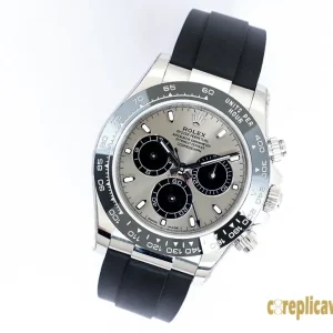 Replica Watches Rolex Daytona 40mm White Dial Men Swiss Automatic Movement Rubber Strap 1:1 Clone Watch