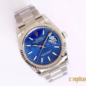 Replica Watches Rolex Datejust 41 Blue Dial Men Swiss Automatic Movement Metal bracelet 1:1 Clone Watch