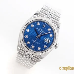 Replica Watches Rolex Datejust 41 Blue Dial Men Swiss Automatic Movement Metal bracelet 1:1 Clone Watch