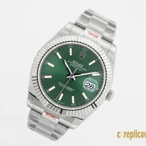Replica Watches Rolex Datejust 41 Green Dial Men Swiss Automatic Movement Metal bracelet 1:1 Clone Watch