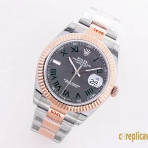 Replica Watches Rolex Datejust 41mm Slate Dial Men Swiss Automatic Movement Metal bracelet 1:1 Clone Watch