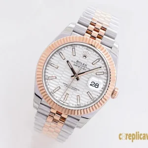 Replica Watches Rolex Datejust 41 White Dial Men Swiss Automatic Movement Metal bracelet 1:1 Clone Watch