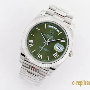 Replica Watches Rolex Day-Date 40 Olive Green Men Swiss Automatic Movement Metal bracelet 1:1 Clone Watch