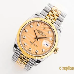 Replica Watches Rolex Datejust 41mm Peach Dial Men Swiss Automatic Movement Metal bracelet 1:1 Clone Watch