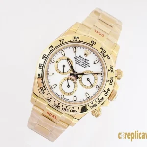 Replica Watches Rolex Daytona 40mm Champagne Dial Men Swiss Automatic Movement Metal bracelet 1:1 Clone Watch