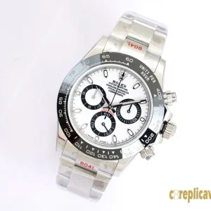 Replica Watches Rolex Daytona 40mm White Dial Men Swiss Automatic Movement Metal bracelet 1:1 Clone Watch