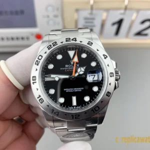 Replica Watches Rolex Explorer 42mm Black Dial Mens Swiss Automatic Movement Metal bracelet 1:1 Clone Watch