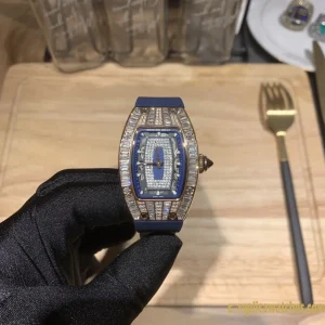 Replica Watches Richard Mille RM007 45 mm Blue Dial Women Swiss Automatic Rubber Strap 1:1 Clone Watch