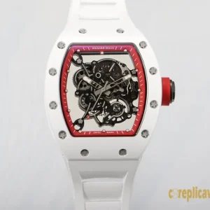 Replica Watches Richard Mille RM055 49mm Black Dial Men Swiss Automatic Metal Bracelet 1:1 Clone Watch