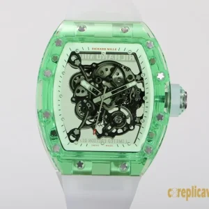 Replica Watches Richard Mille RM 055 43mm Green Dial Mens Swiss Automatic Rubber Strap 1:1 Clone Watch