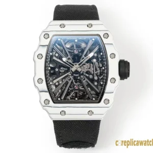 Replica Watches Richard Mille RM12-01 51x42 Black Dial Mens Swiss Automatic Rubber Strap 1:1 Clone Watch