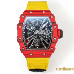 Replica Watches Richard Mille RM12-01 51mm Skeleton Dial Mens Swiss Automatic Rubber Strap 1:1 Clone Watch