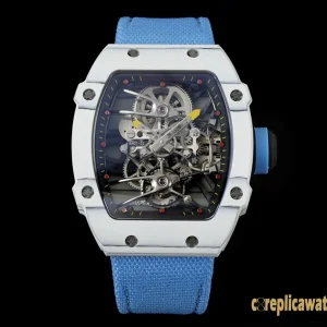 Replica Watches Richard Mille RM 27-02 45 mm Skeleton Dial Men Swiss automatic movement Rubber strap 1:1 Clone Watch