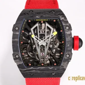 Replica Watches Richard Mille RM27-03 45mm Black Dial Mens Swiss Automatic Rubber Strap 1:1 Clone Watch