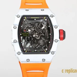 Replica Watches Richard Mille RM35-01 49mm Black Dial Mens Swiss Automatic Rubber Strap 1:1 Clone Watch