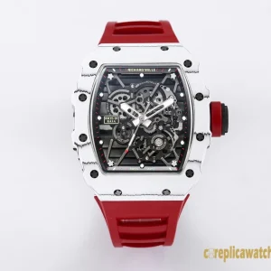 Replica Watches Richard Mille RM 35-01 45mm Black Dial Men Swiss automatic movement Rubber Strap 1:1 Clone Watch