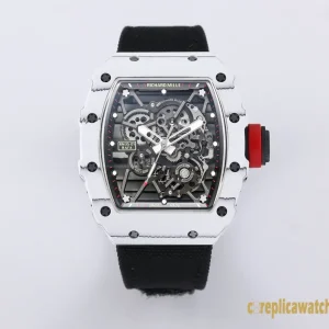 Replica Watches Richard Mille RM 35-01 45mm Black Dial Men Swiss Automatic Rubber Strap 1:1 Clone Watch