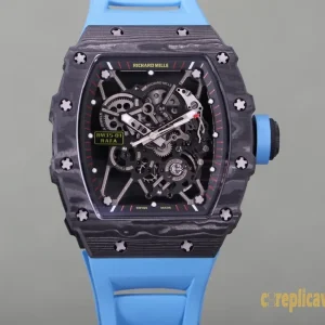 Replica Watches Richard Mille RM35-01 49mm Black Dial Mens Swiss Automatic Rubber Strap 1:1 Clone Watch